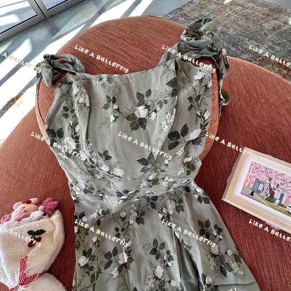 Reformation Twilight Dress - Verde - Picture 12 of 13